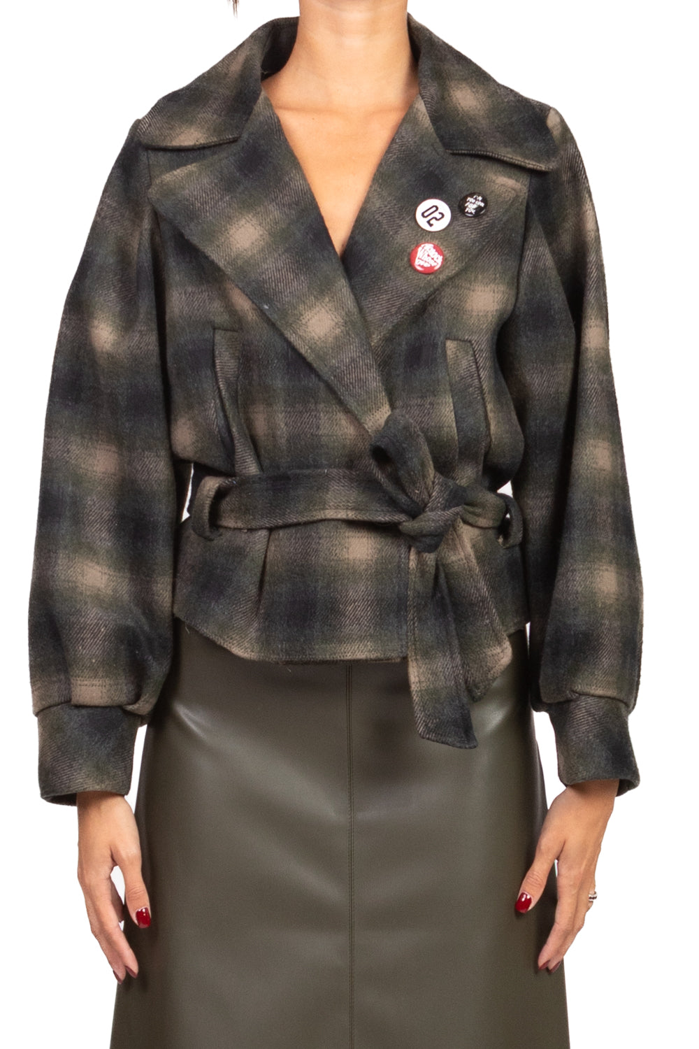 Dixie - Giacca bomber quadri doppio petto Art. KBANYMRP