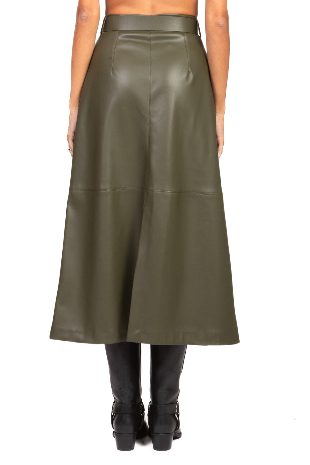 Imperial - Gonna ecopelle trapezio con cintura Art. GMG2KGJC