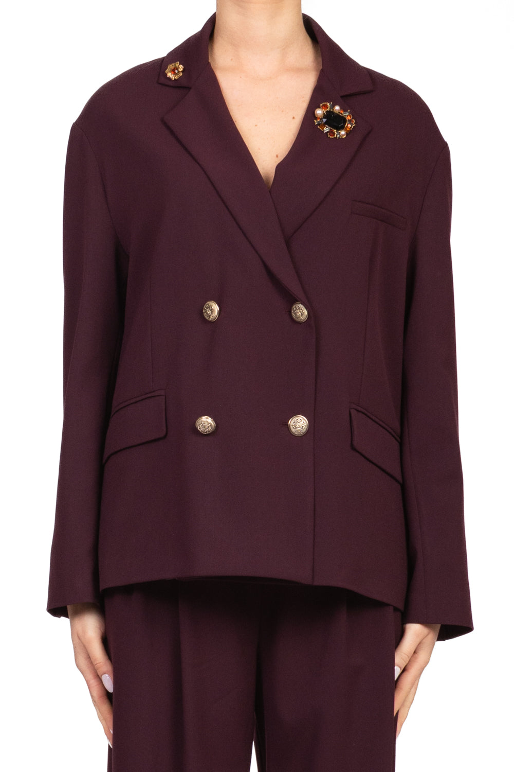 Tensione In - Giacca doppio petto con spille Art. 26B1137