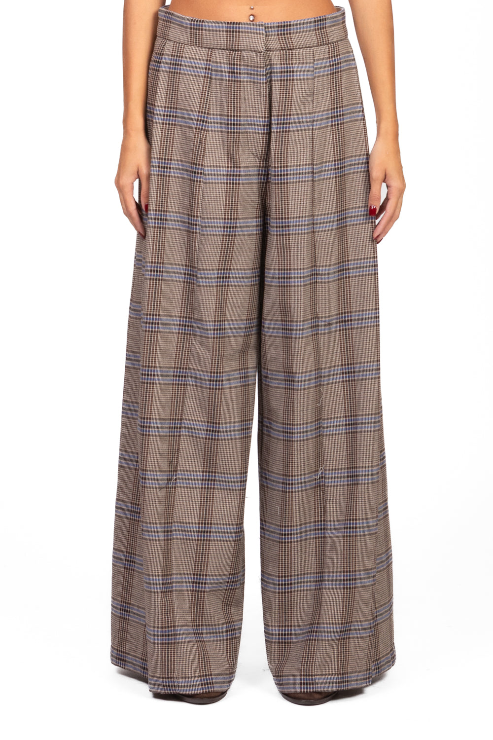Tensione In - Pantalone palazzo check Art. 37915