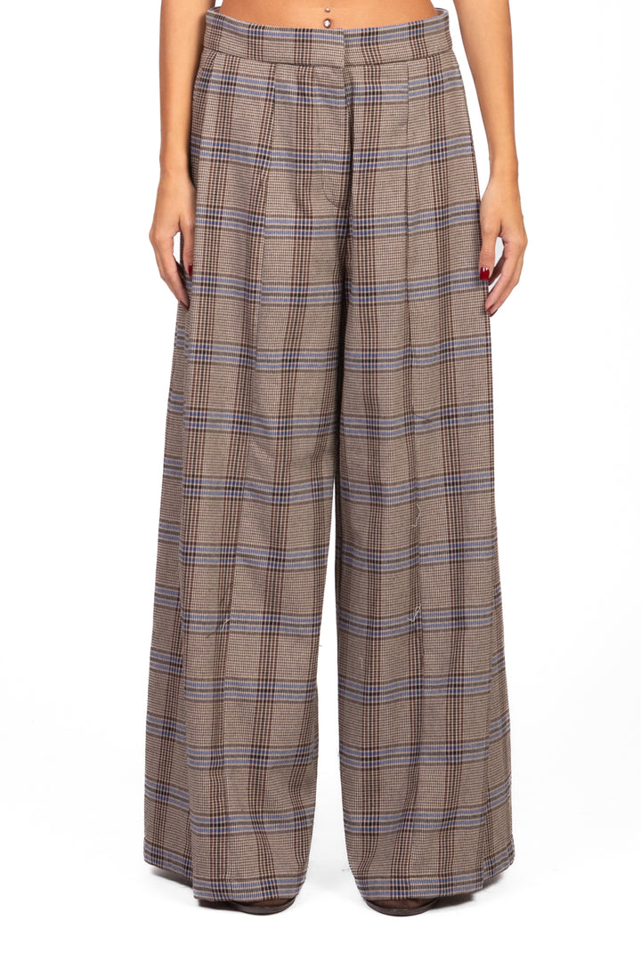 Tensione In - Pantalone palazzo check Art. 37915