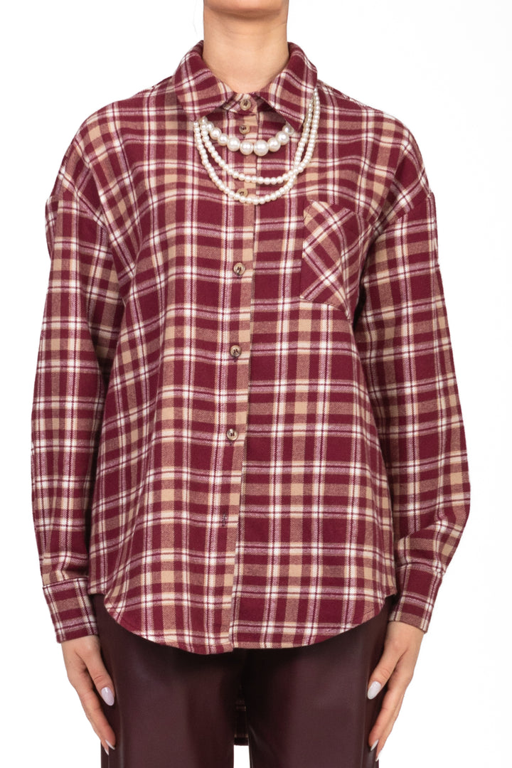 Tensione In - Camicia check flanella con collana Art. 26C1138