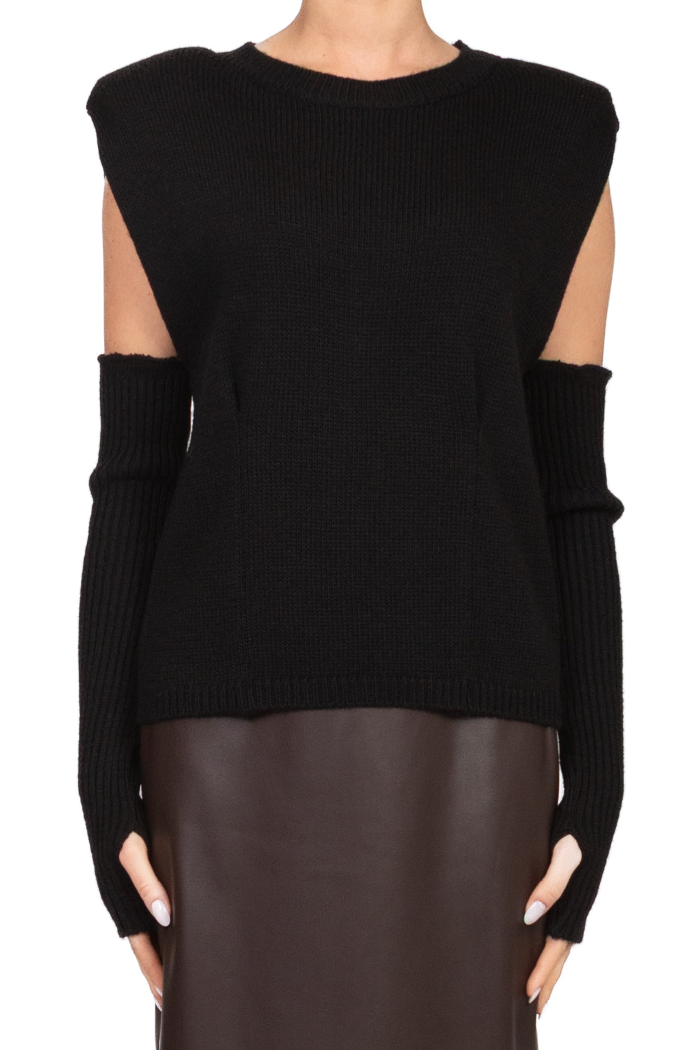 Dixie - Gilet in maglia con manicotti Art. M566Y223