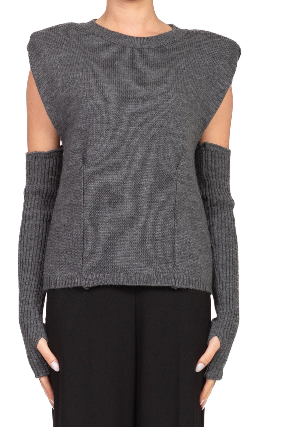 Dixie - Gilet in maglia con manicotti Art. M566Y223