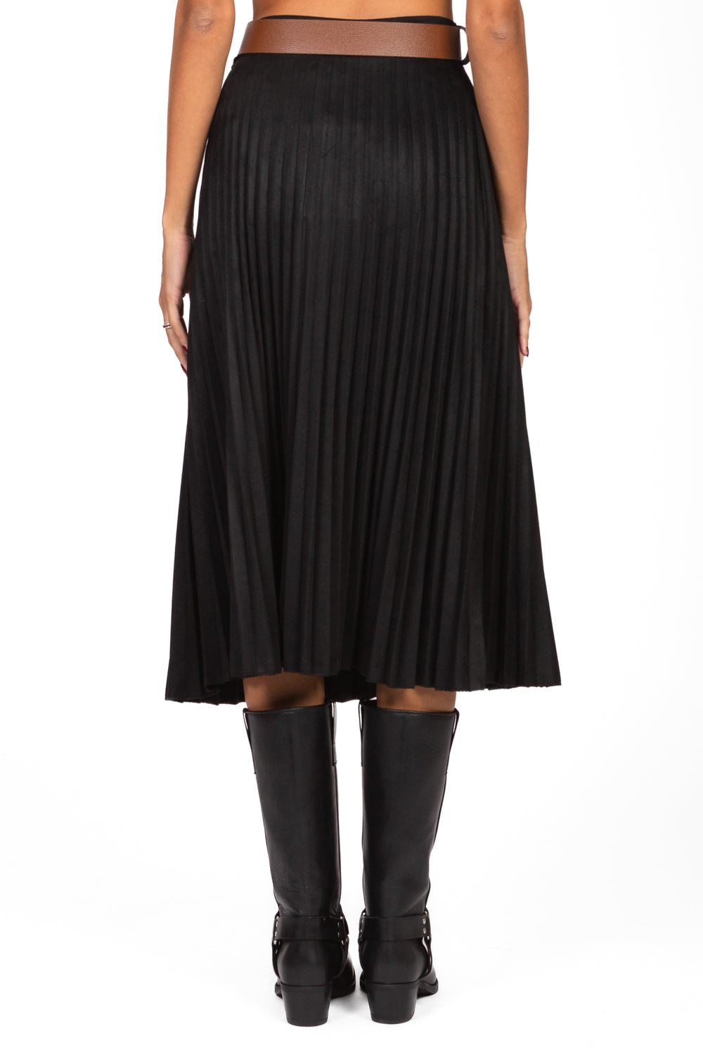 Have One - Gonna plisse scamosciata con cinta Art. GJK-P101