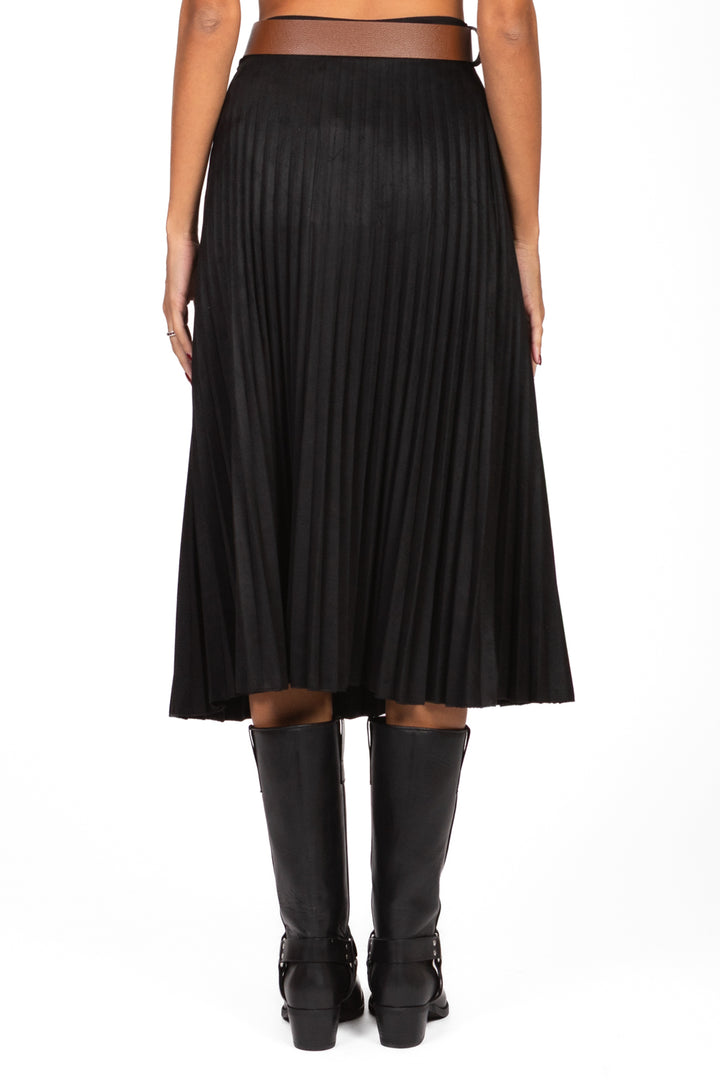 Have One - Gonna plisse scamosciata con cinta Art. GJK-P101