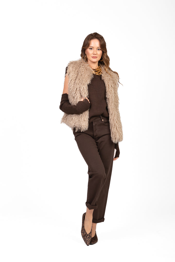 Dixie - Gilet in maglia con manicotti Art. M566Y223