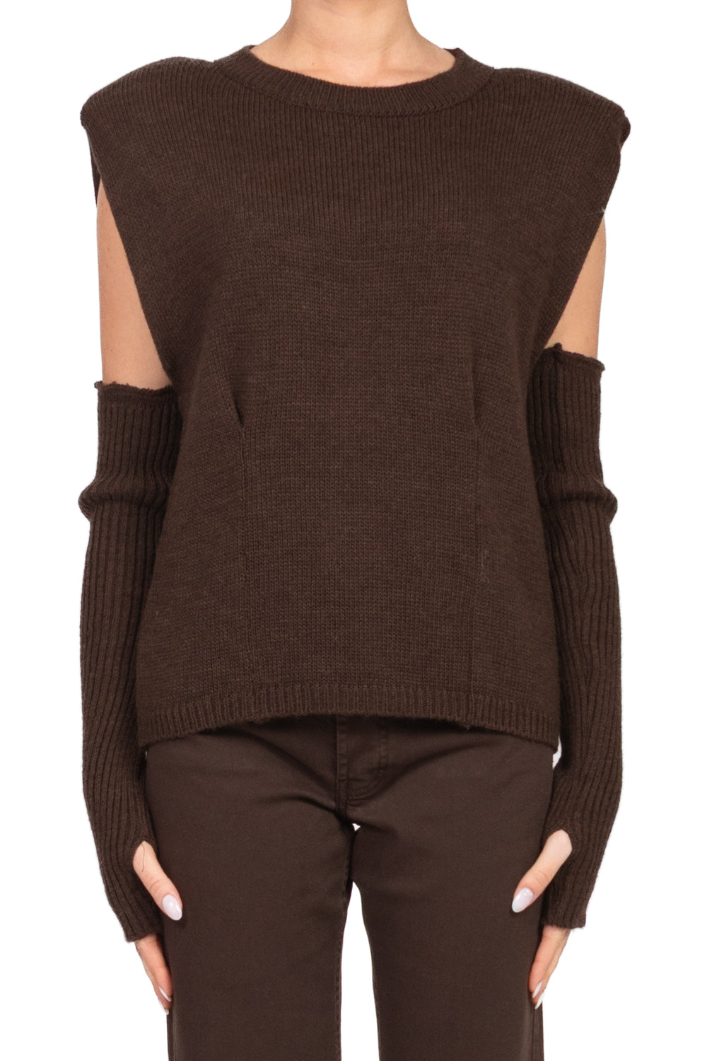 Dixie - Gilet in maglia con manicotti Art. M566Y223