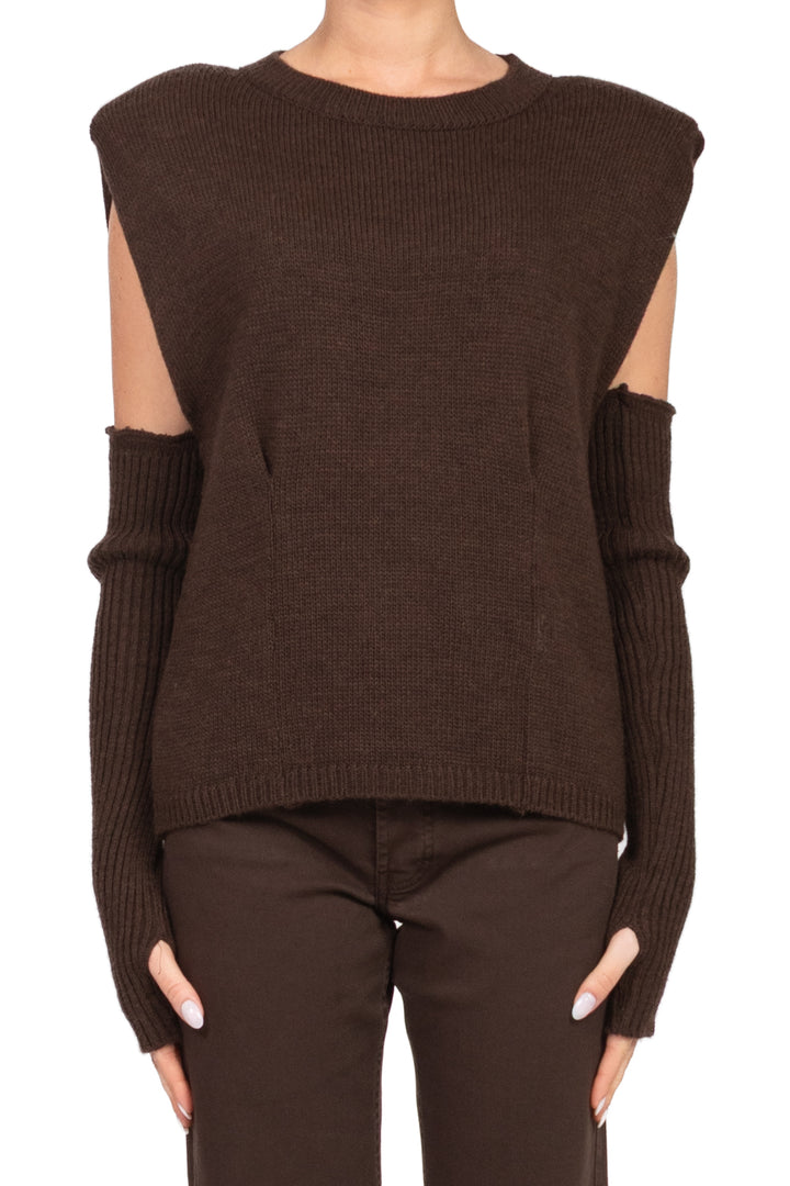 Dixie - Gilet in maglia con manicotti Art. M566Y223