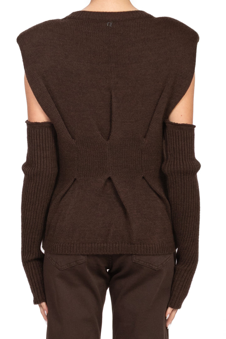 Dixie - Gilet in maglia con manicotti Art. M566Y223