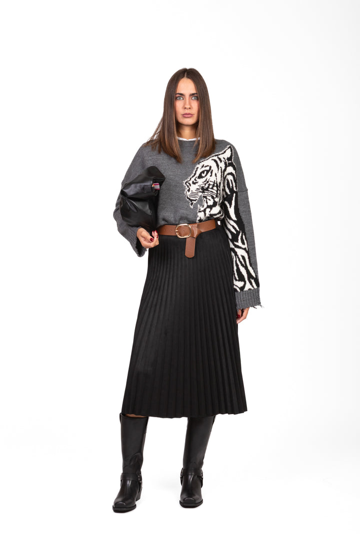 Have One - Gonna plisse scamosciata con cinta Art. GJK-P101