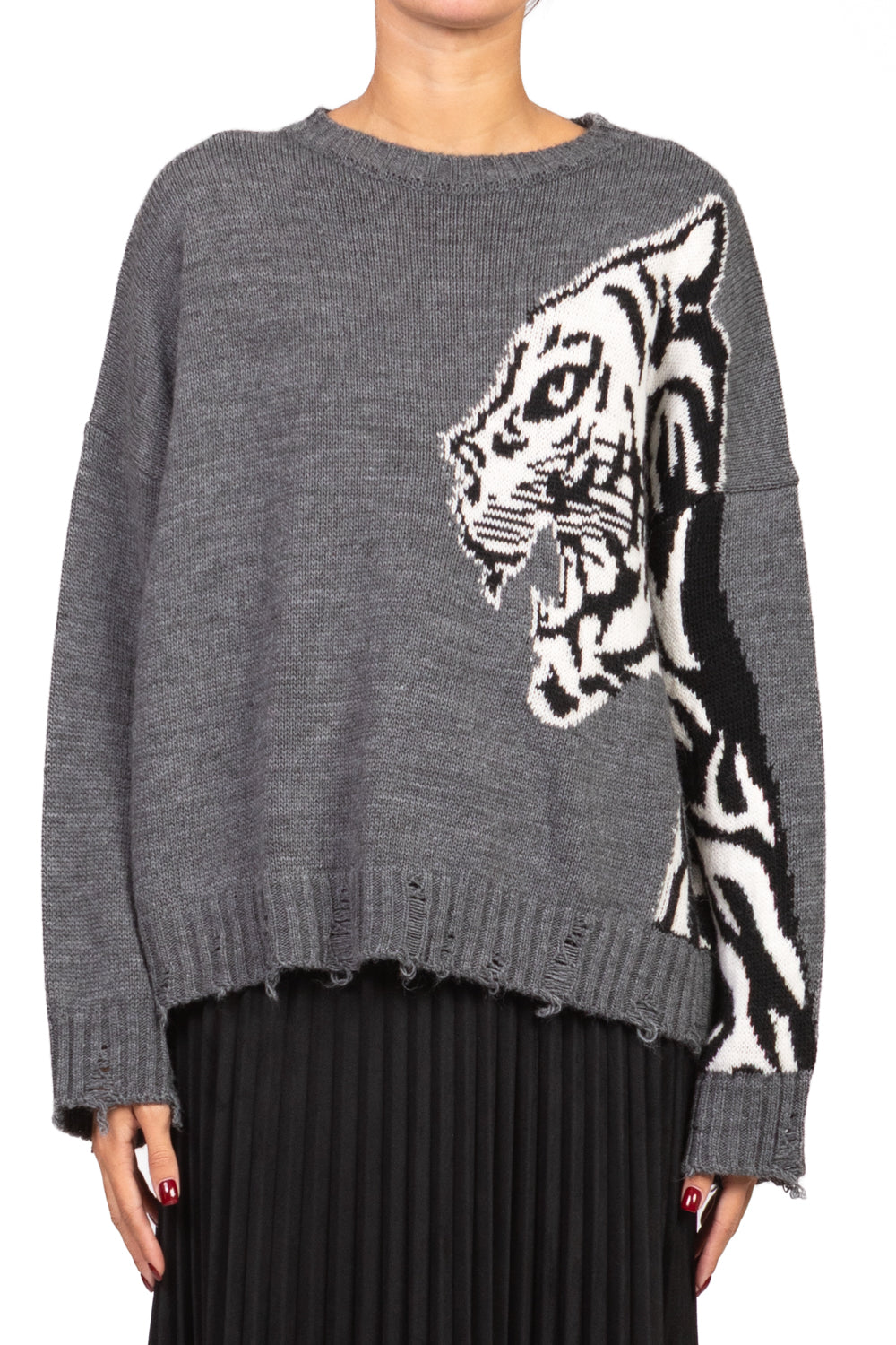 Have One - Maglia girocollo con tigre Art. MFP-P152