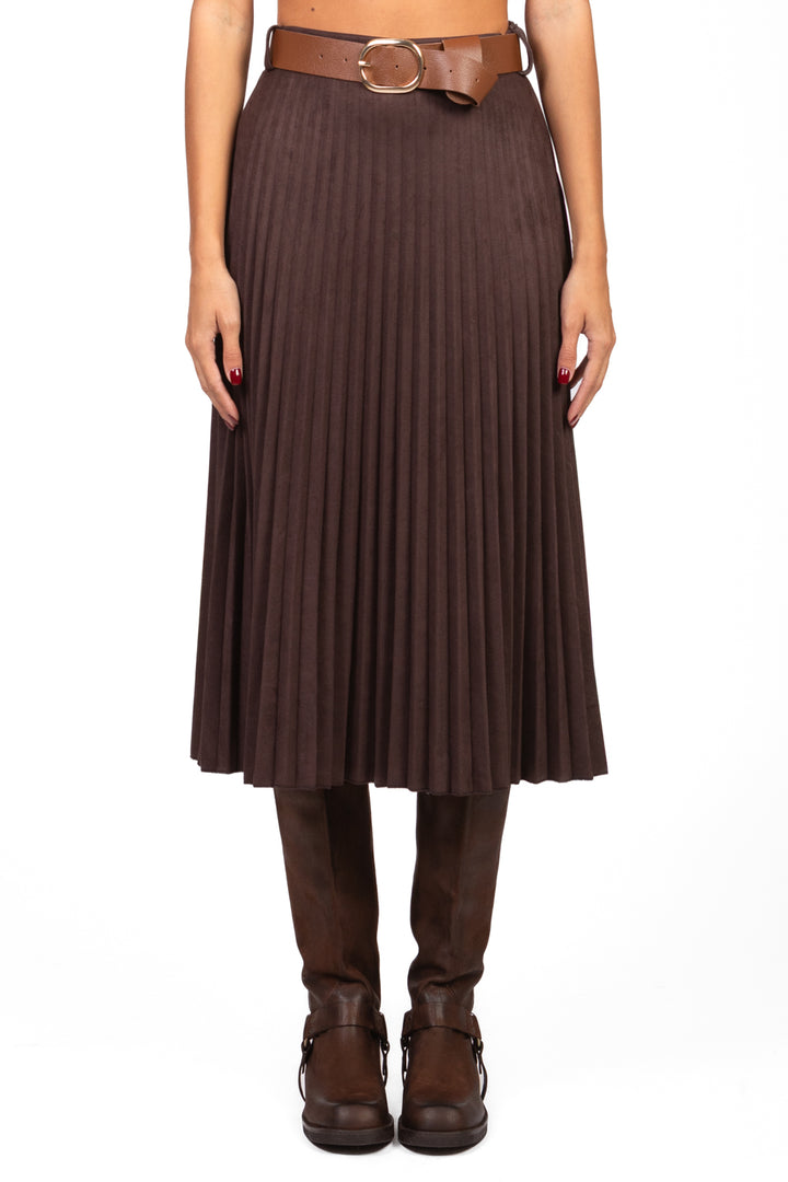 Have One - Gonna plisse scamosciata con cinta Art. GJK-P101