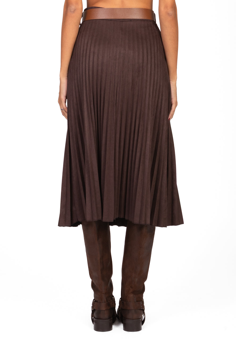 Have One - Gonna plisse scamosciata con cinta Art. GJK-P101