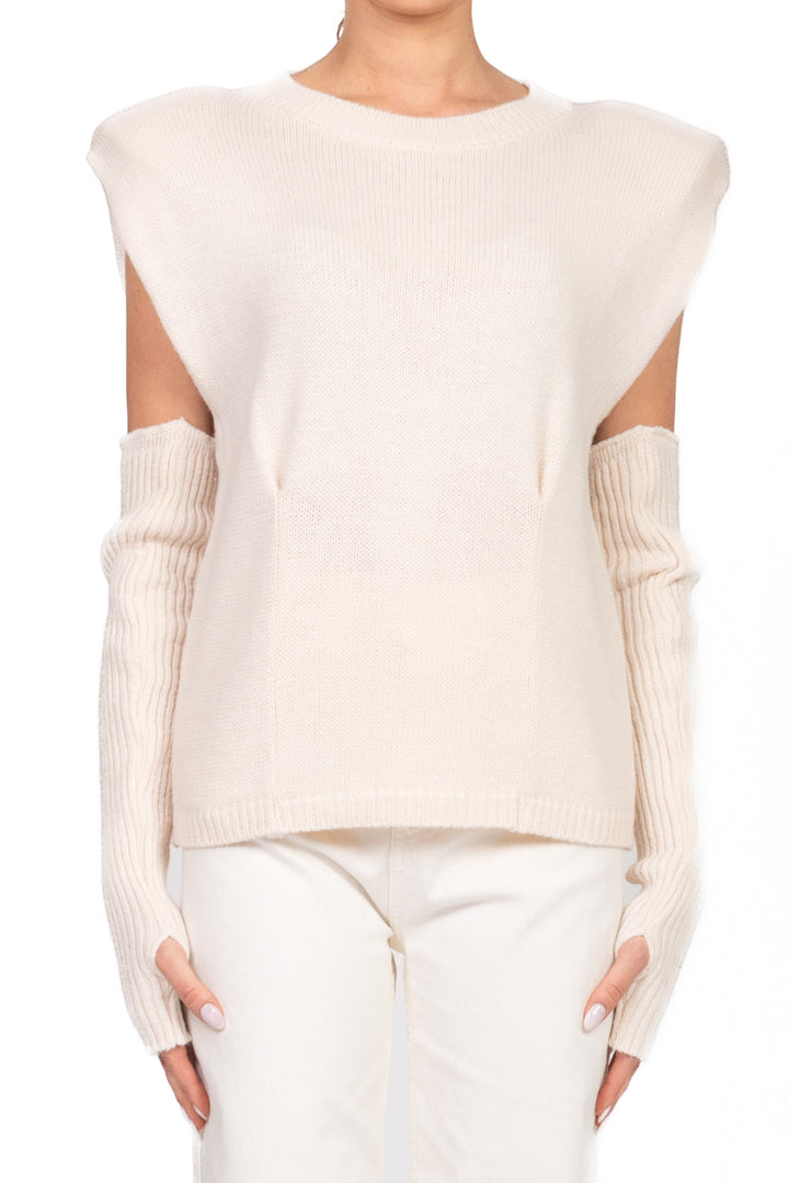 Dixie - Gilet in maglia con manicotti Art. M566Y223