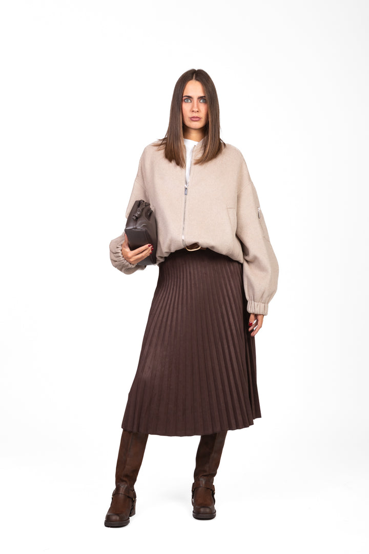 Have One - Gonna plisse scamosciata con cinta Art. GJK-P101