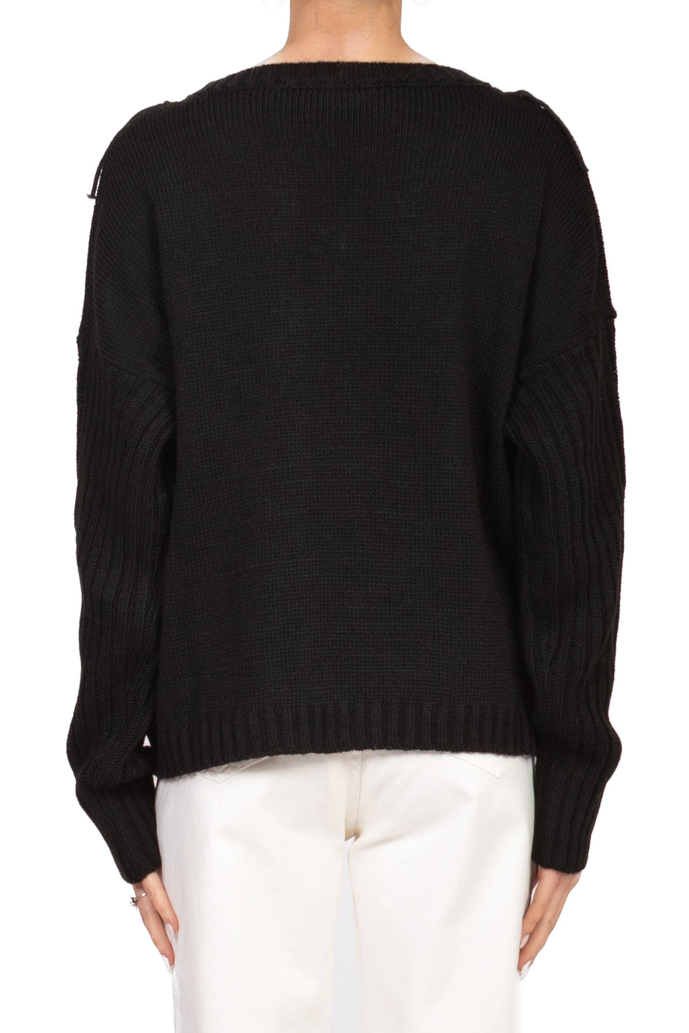 Vicolo - Maglia scollo a v con frange Art. 77225F