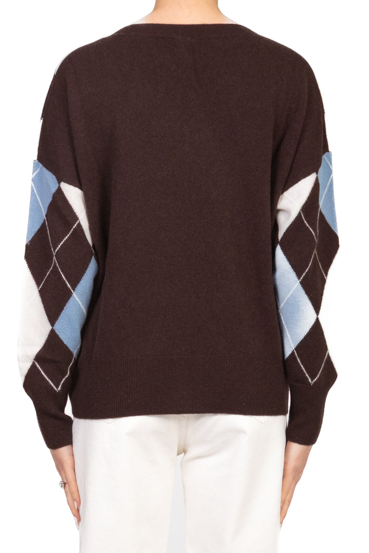 Tensione In - Maglia scollo V con rombi Art. WL1057