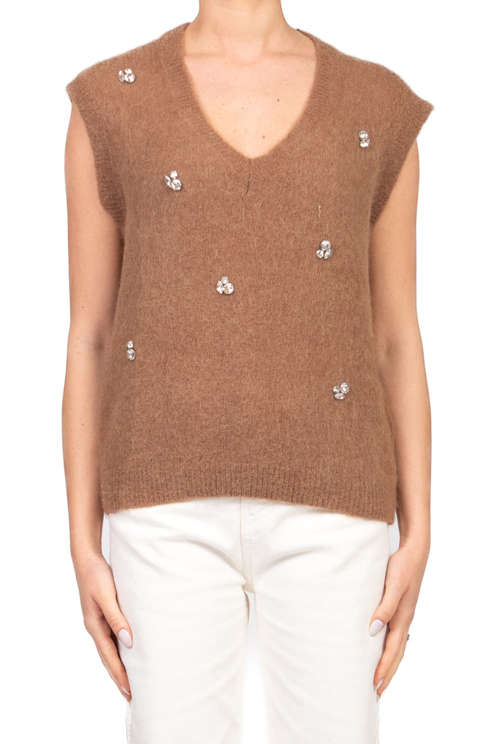 Vicolo - Gilet mohair applicazioni Art. 55049F