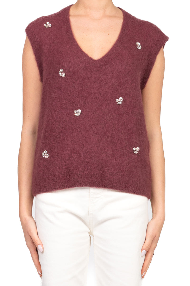Vicolo - Gilet mohair applicazioni Art. 55049F