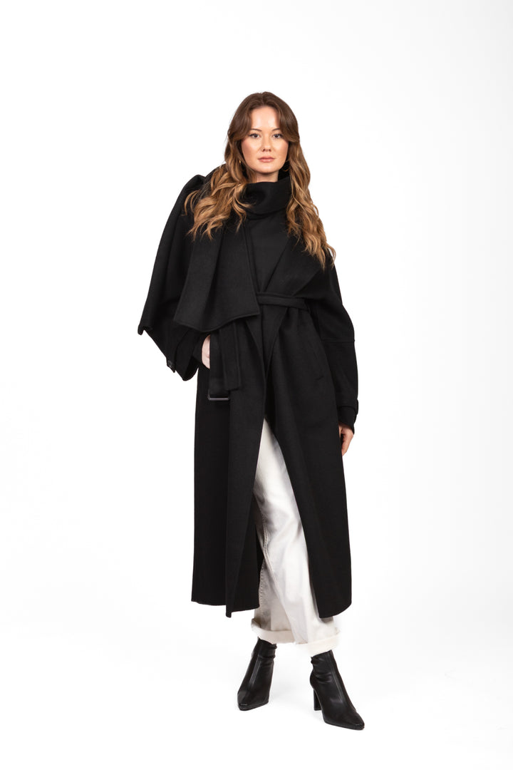 Have One - Cappotto hand made cintura con scialle Art. KHB-P002