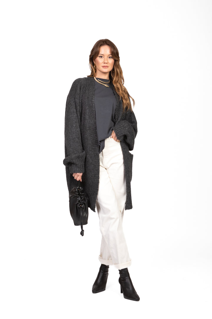 Dixie - Cardigan aperto con scollo pizzo Art. M566Y225