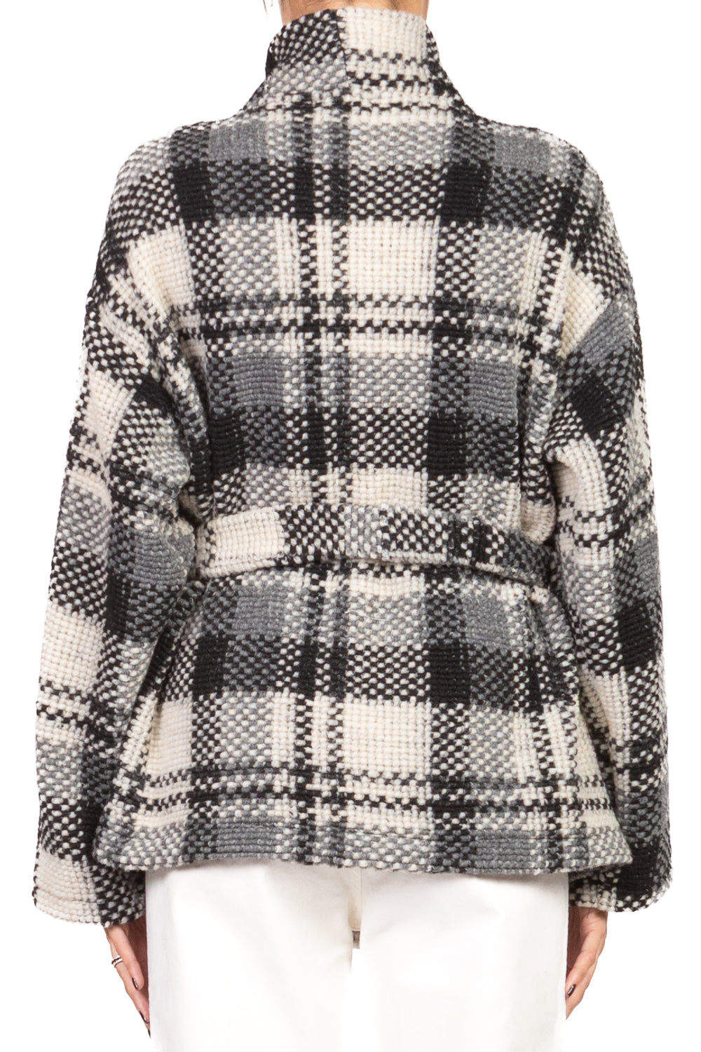 Vicolo - Caban quadri con cintura Art. TF1928