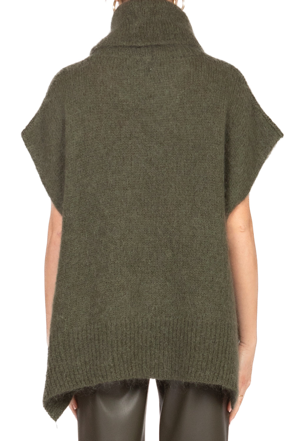 Dixie - Gilet over in mohair collo alto Art. M277Y238