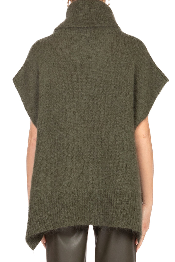 Dixie - Gilet over in mohair collo alto Art. M277Y238