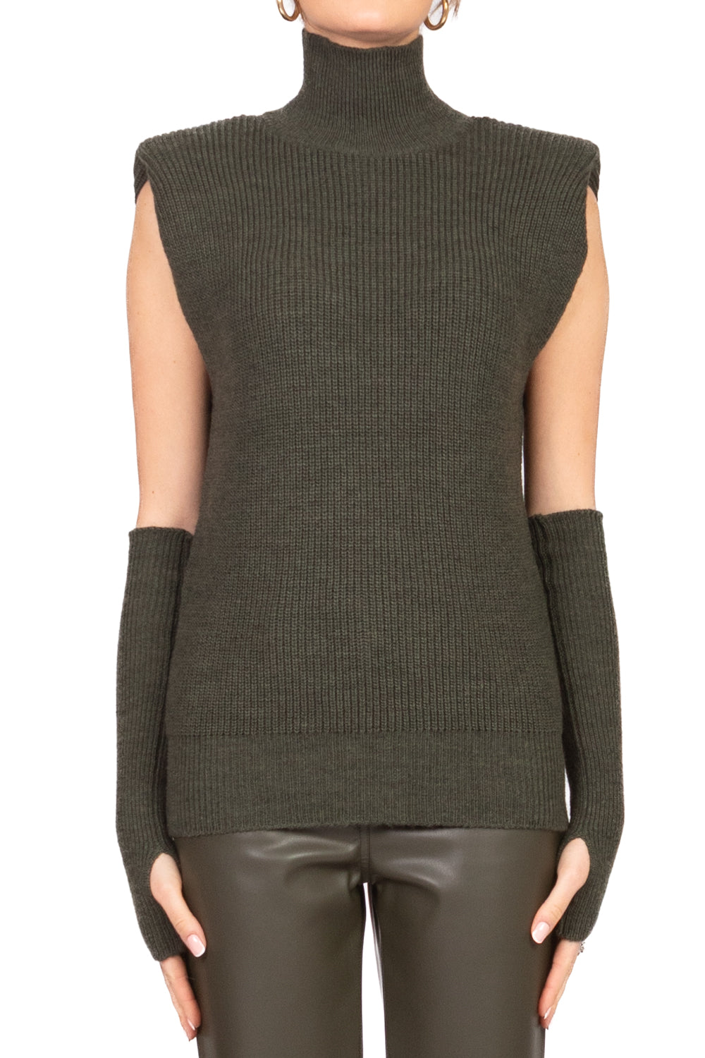 Kontatto - Gilet collo alto con manicotti Art. 3M1087NI