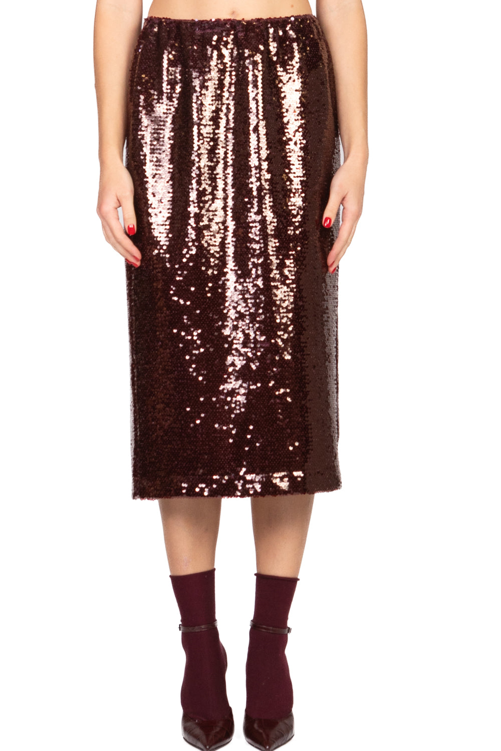 Tensione In - Gonna midi con paillettes Art. W25GA21