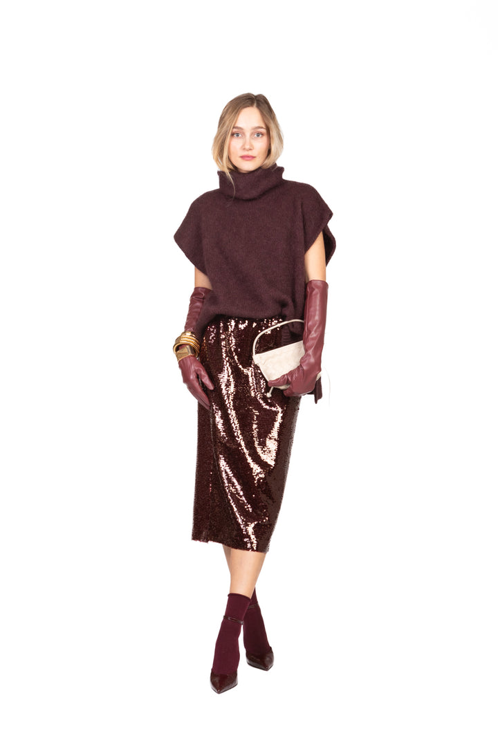 Tensione In - Gonna midi con paillettes Art. W25GA21