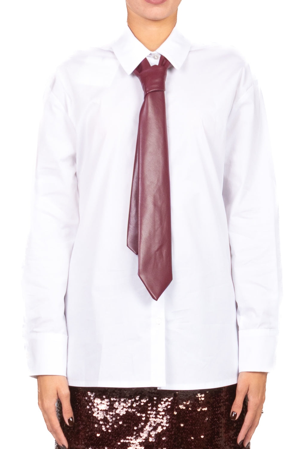 Tensione In - Camicia con cravatta ecopelle Art. 26C1335