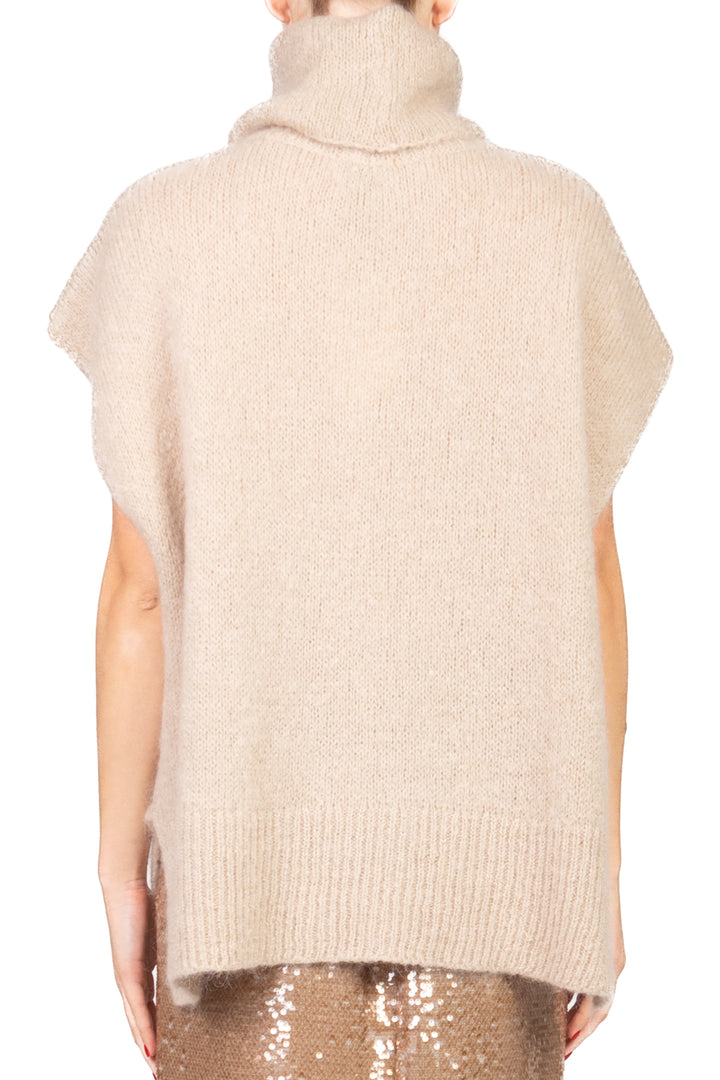 Dixie - Gilet over in mohair collo alto Art. M277Y238