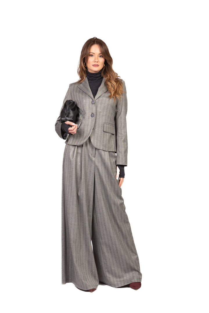 Tensione In - Giacca corta spigata con punti luce Art. 1161AI25