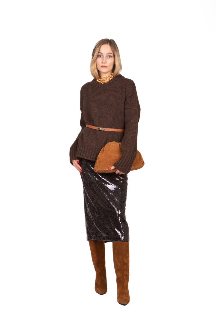 Tensione In - Gonna midi con paillettes Art. W25GA21