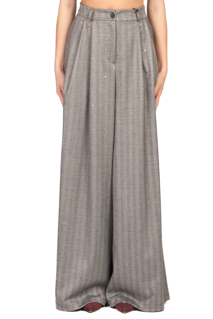 Tensione In - Pantalone palazzo spigato con punti luce Art. 1163AI25