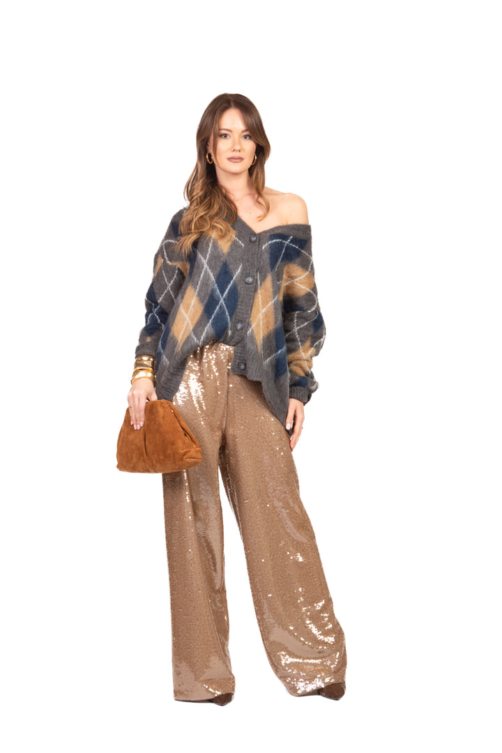 Tensione In - Cardigan con rombi Art. D80999