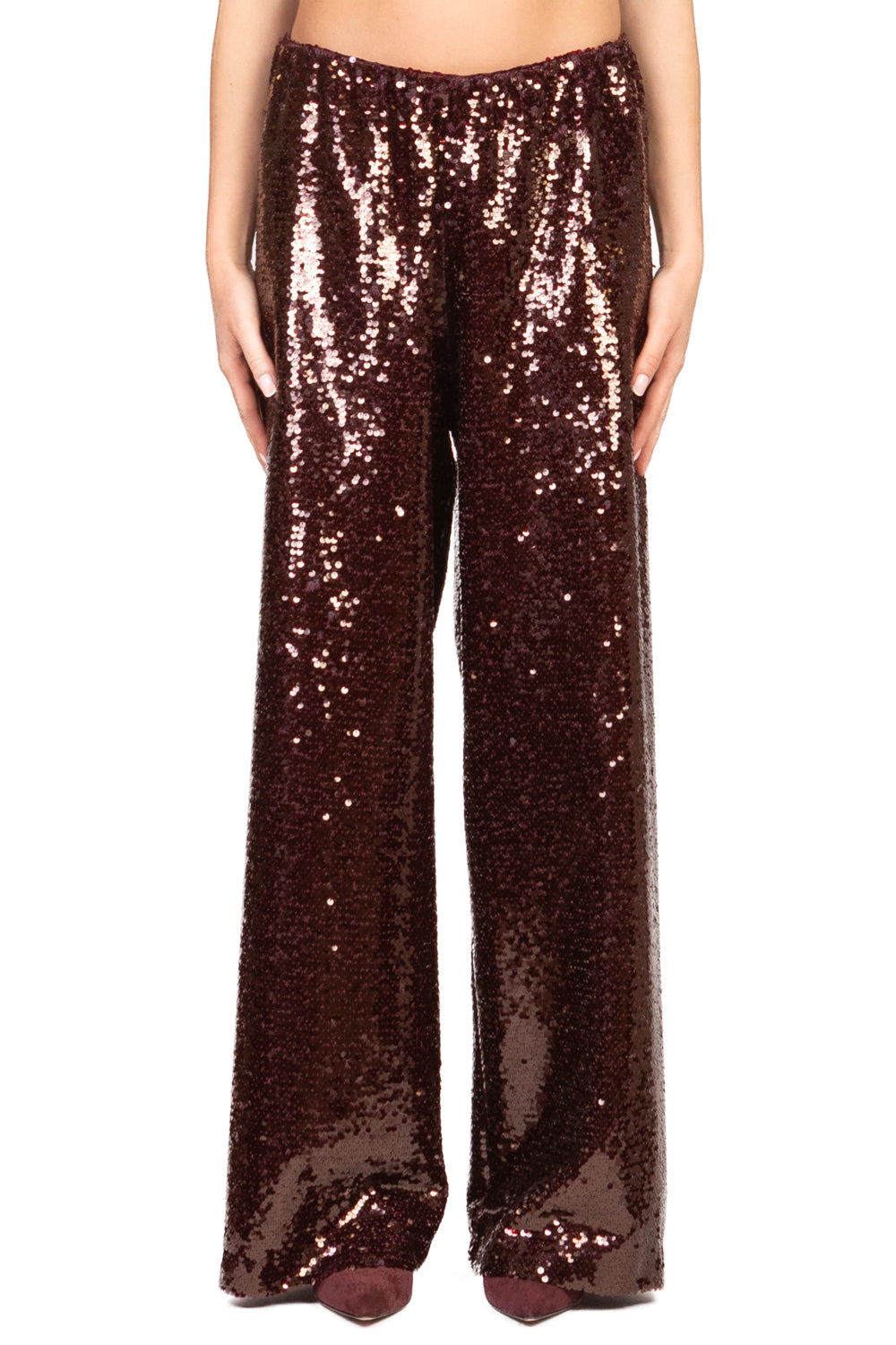 Tensione In - Pantalone palazzo paillettes Art. W25PA32
