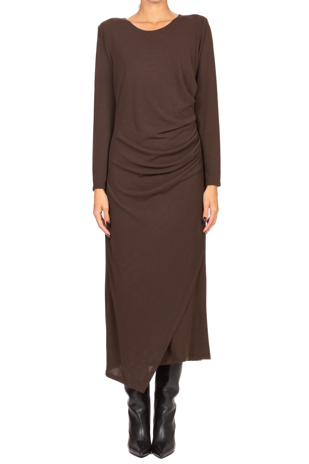 Tensione In - Abito in maglia con drappeggio Art. A10235AT