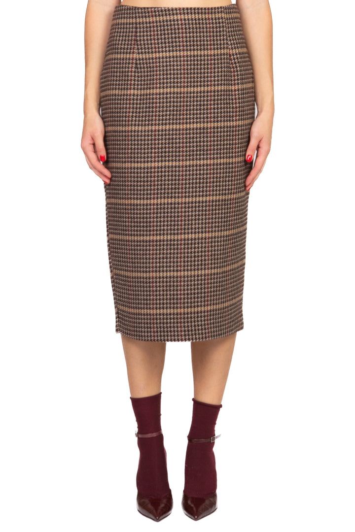 Tensione In - Gonna longuette pied de poule Art. W25G990