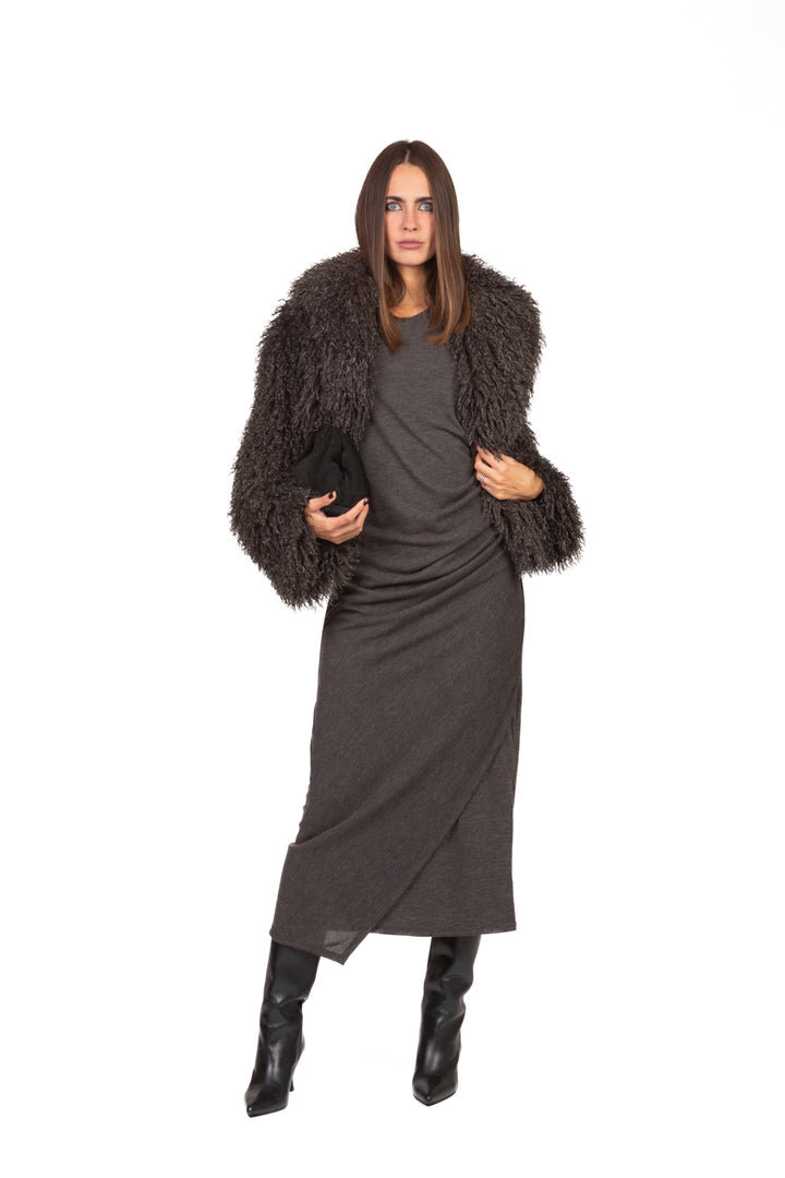 Tensione In - Abito in maglia con drappeggio Art. A10235AT