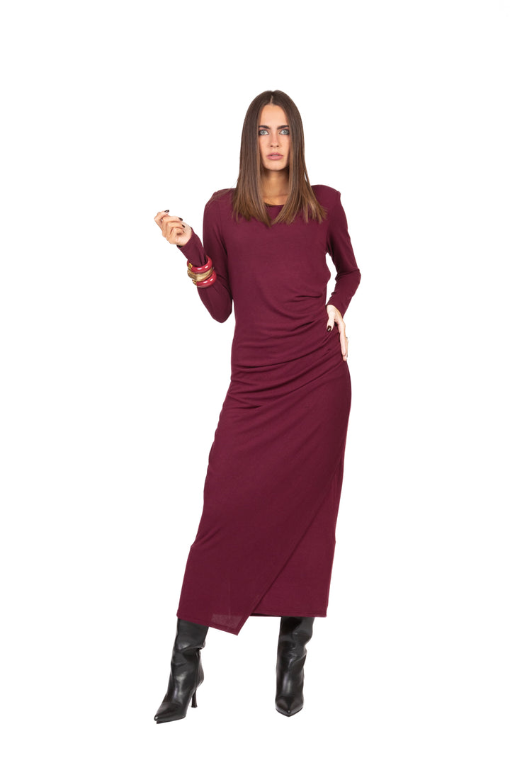 Tensione In - Abito in maglia con drappeggio Art. A10235AT