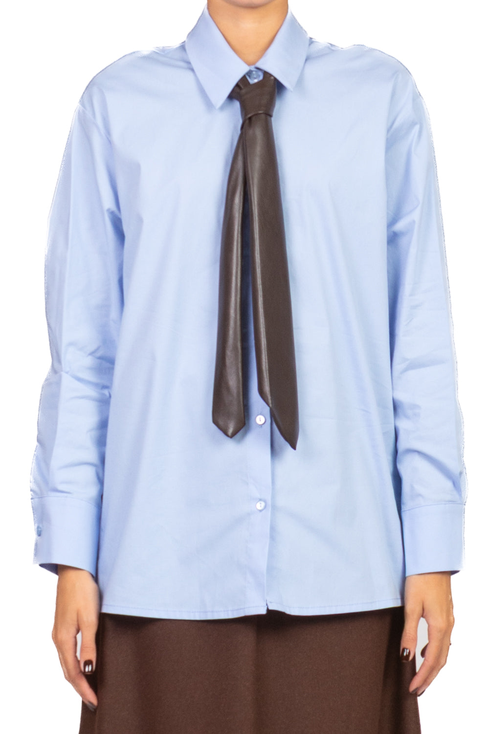 Tensione In - Camicia con cravatta ecopelle Art. 26C1335