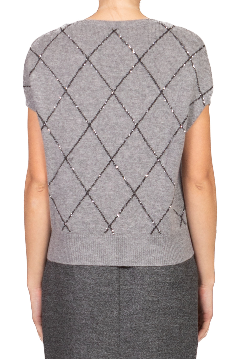 Vicolo - Gilet rombi micro paillettes Art. 77054F