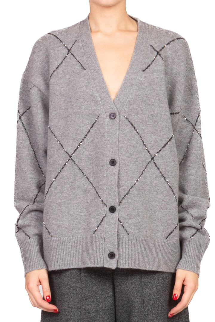 Vicolo - Cardigan rombi micro paillettes Art. 77070F