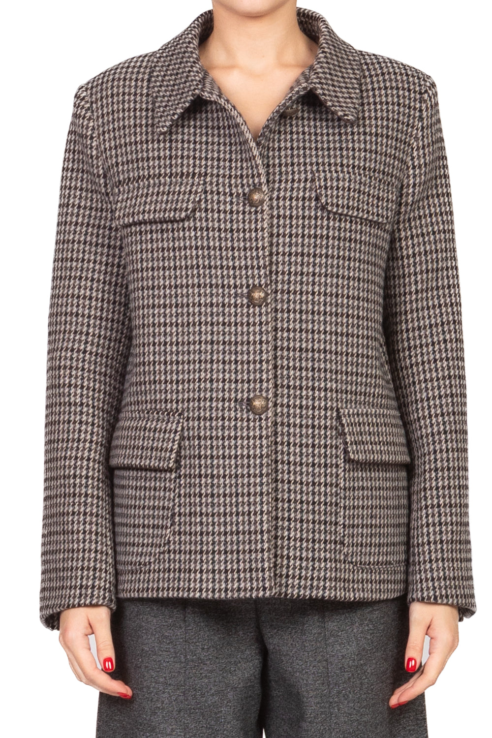 Tensione In - Giacca cappotto pied de poule Art. 37993