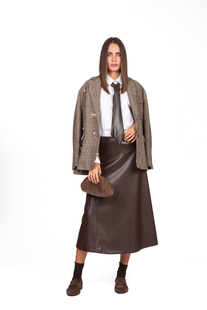 Tensione In - Camicia con cravatta ecopelle Art. 26C1335