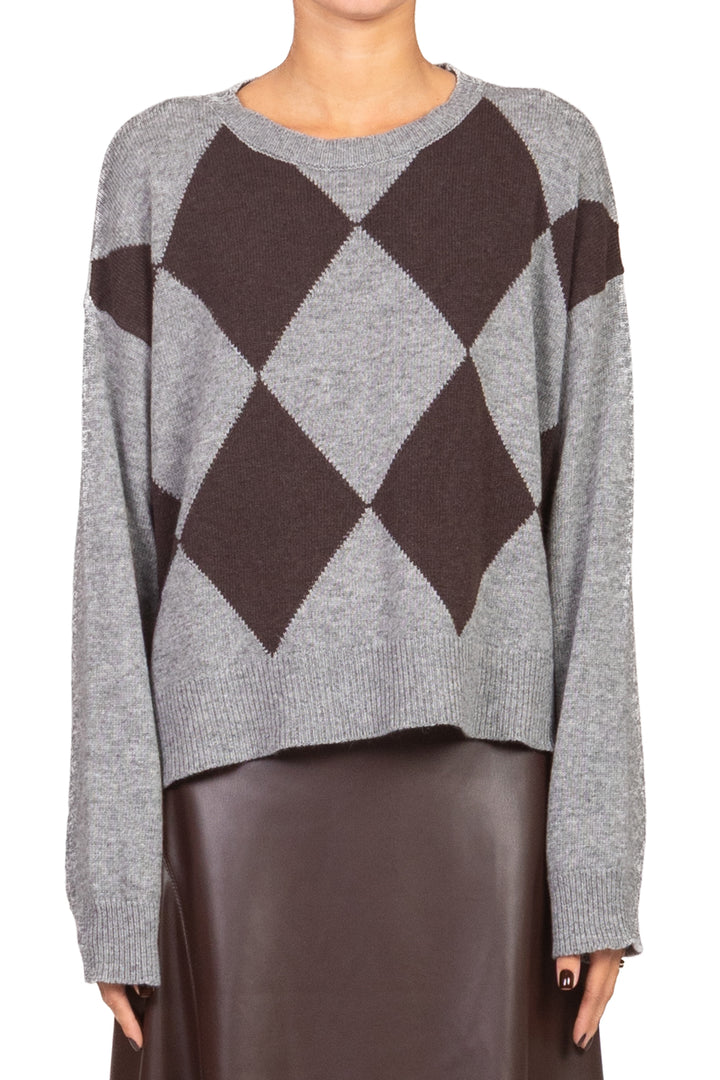 Tensione In - Maglia girocollo con rombi Art. W5HMJ73A359