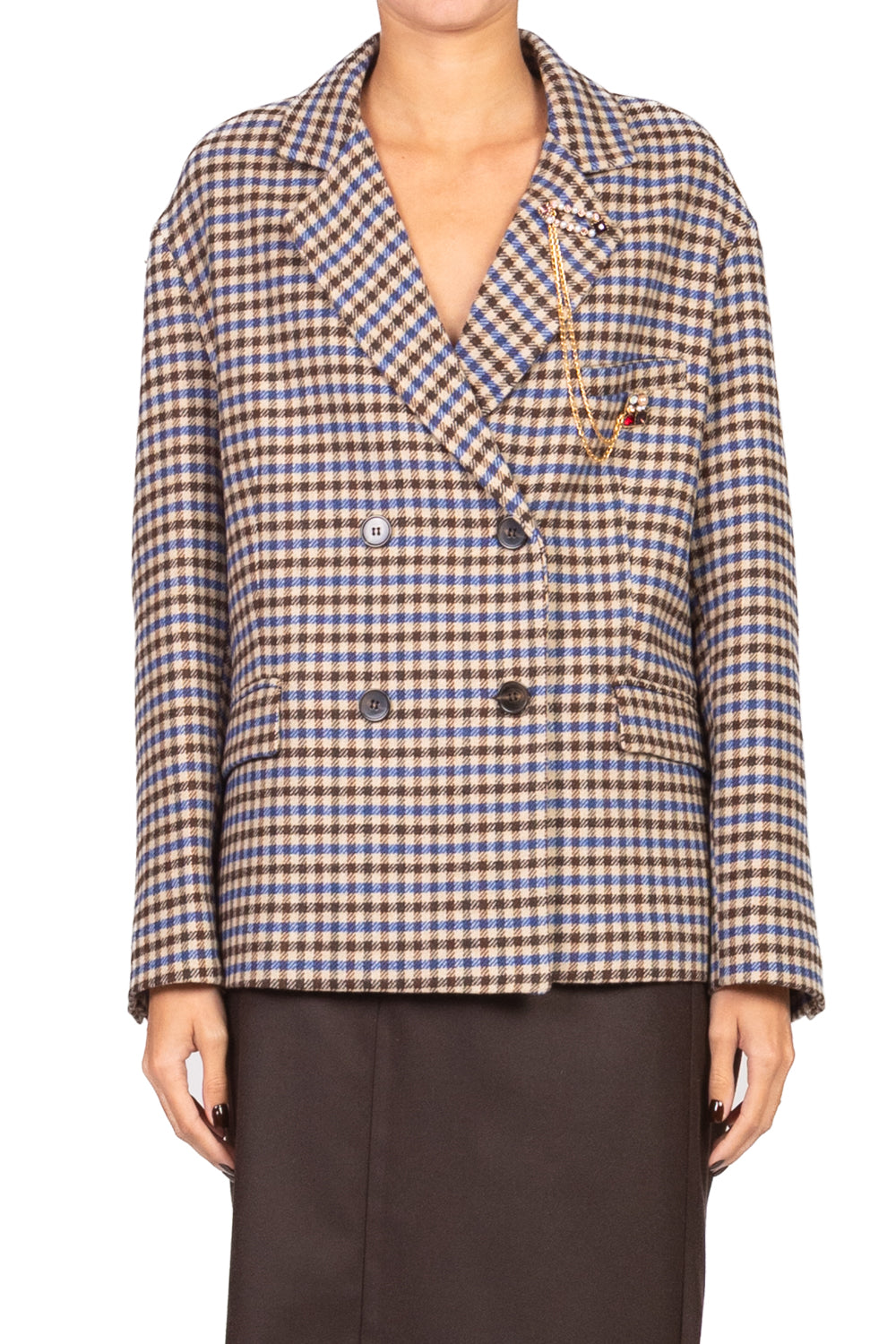 Tensione In - Giacca doppio petto quadretti Art. 26B1380